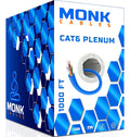 CAT6 Plenum Cable 1000ft UTP 23AWG 550MHz Blue K8762