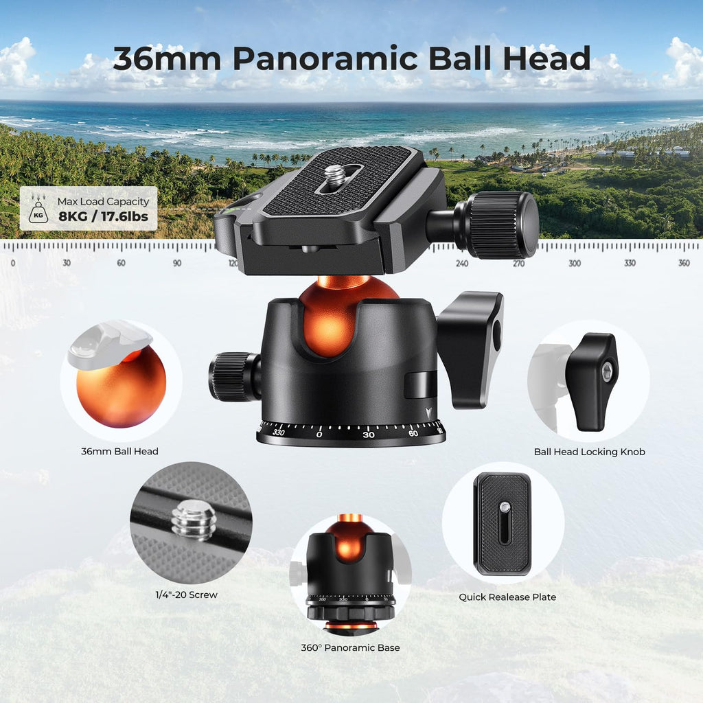 Carbon Fiber Camera Tripod with Ball Head W26547