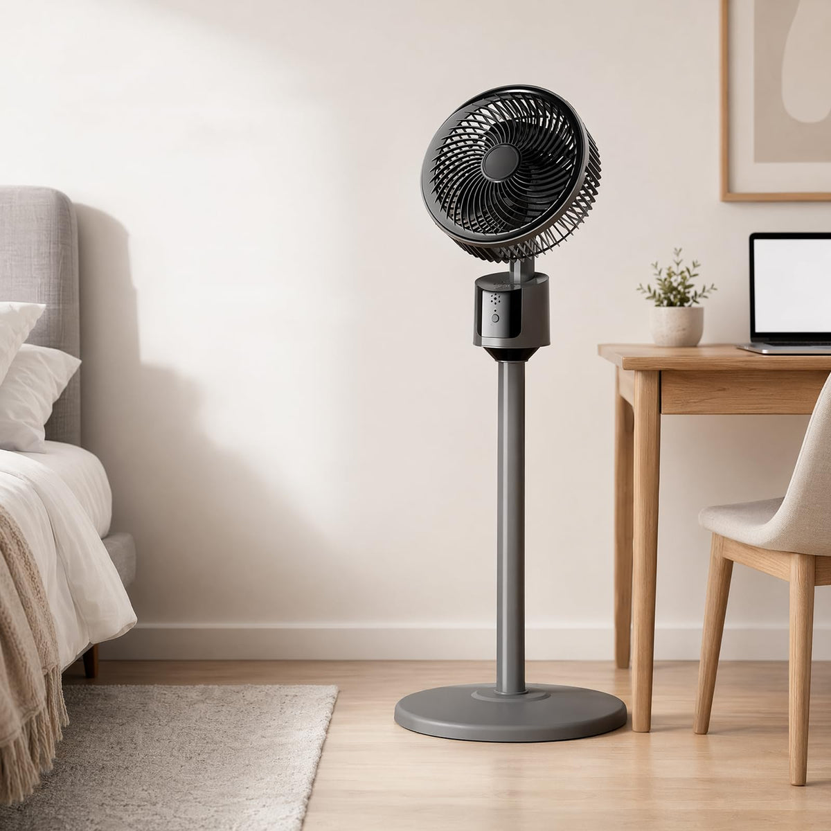 Lightweight Quiet Standing Fan (Grey) A810508