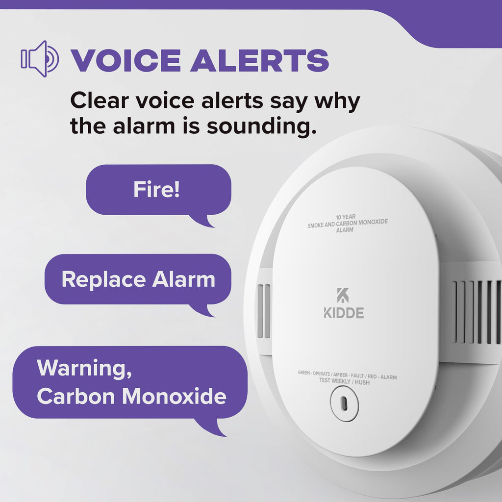Smoke & Carbon Monoxide Detector, 10-Year Battery, 2 Pack L364878