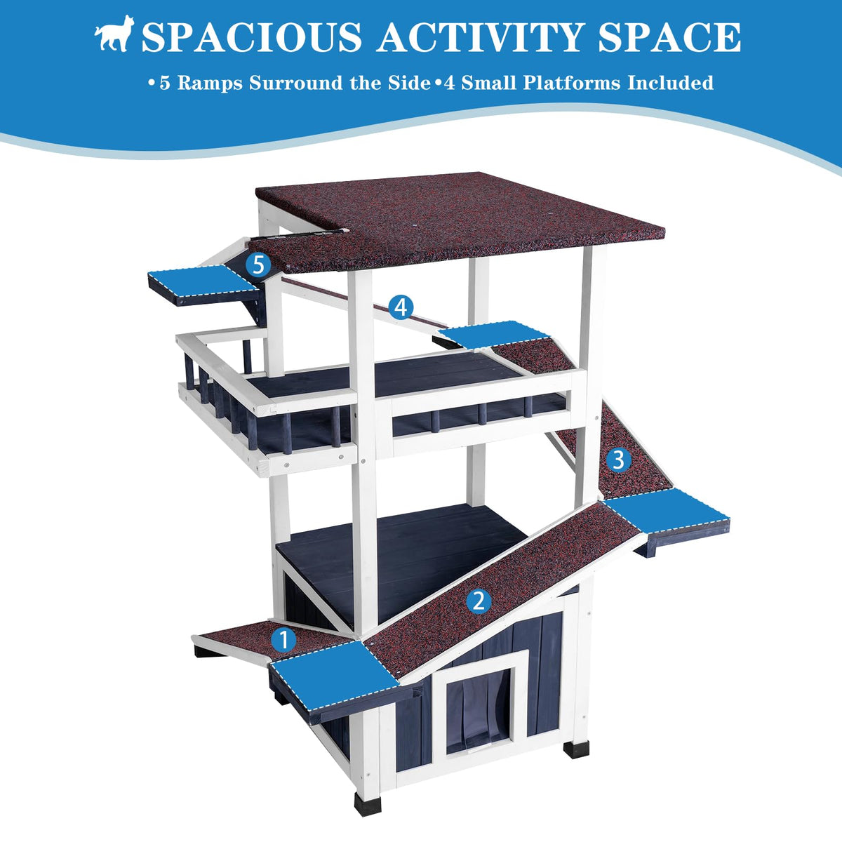 4-Tier Outdoor Cat Tree X8641