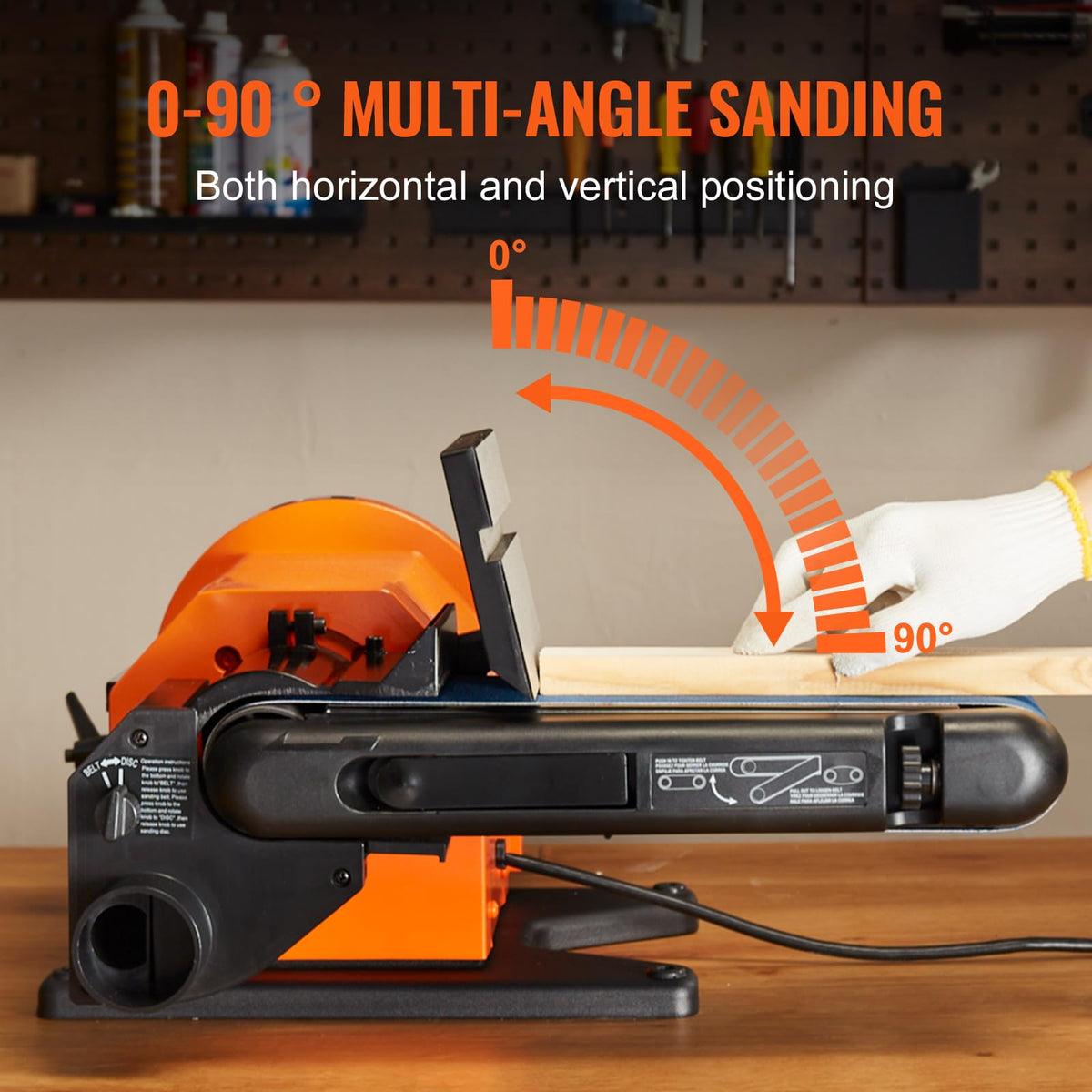 8" Disc and 4" x 36" Belt Sander with 5A Induction Motor F8292