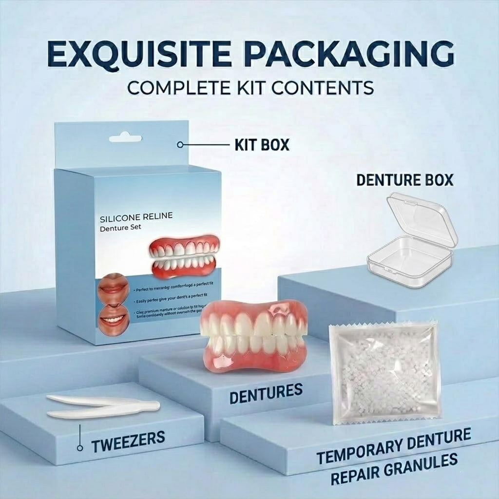 Silicone Dentures Set for Upper and Lower K8008