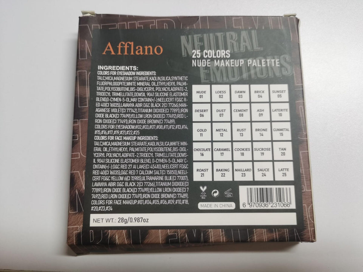 Nude Neutral Matte Shimmer 25 Shades Eyeshadow Palette O4736
