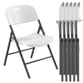 Heavy Duty Plastic Folding Chair with Reinforced Steel Frame V306