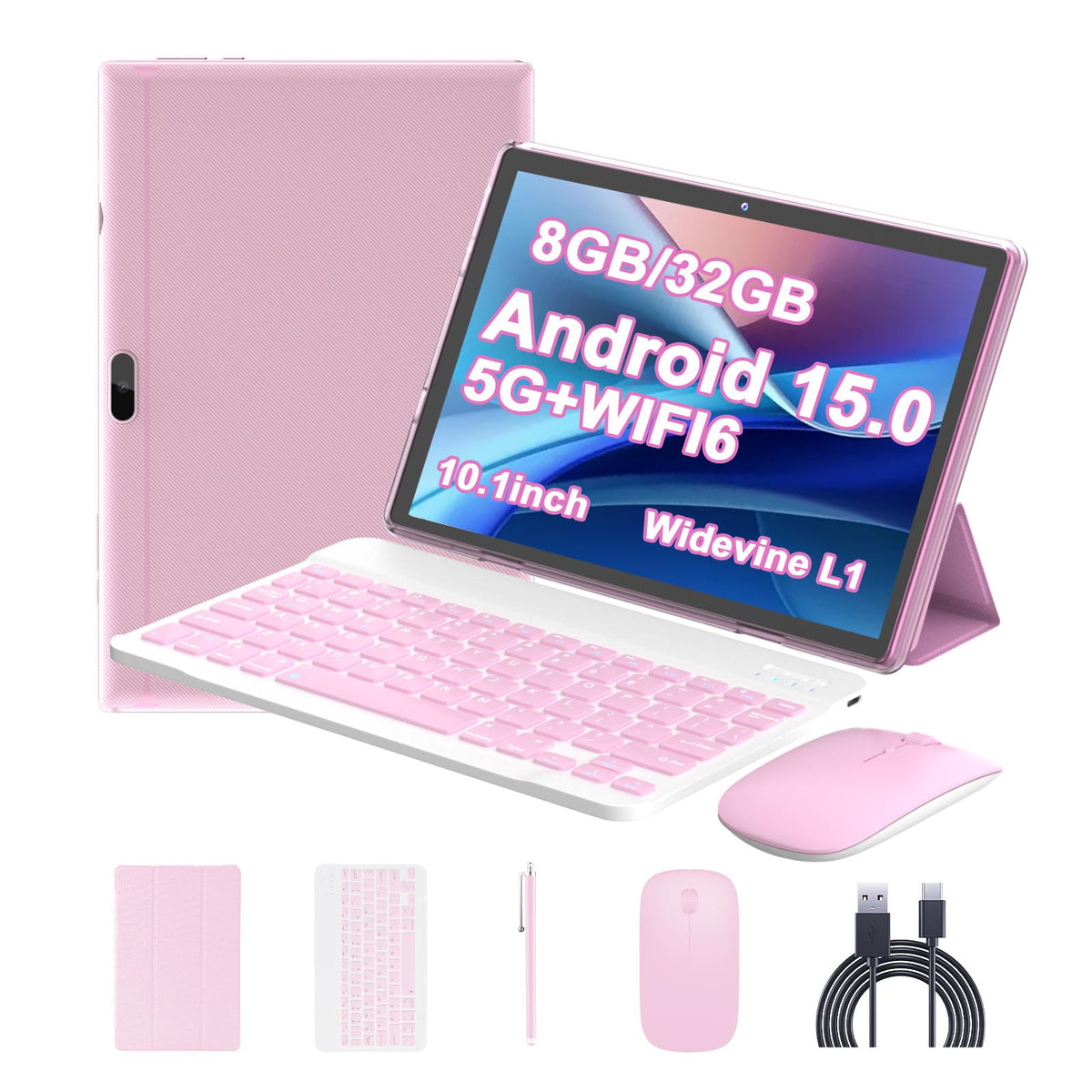10 Inch 8GB RAM 32GB ROM Tablet with Keyboard Stylus F6164