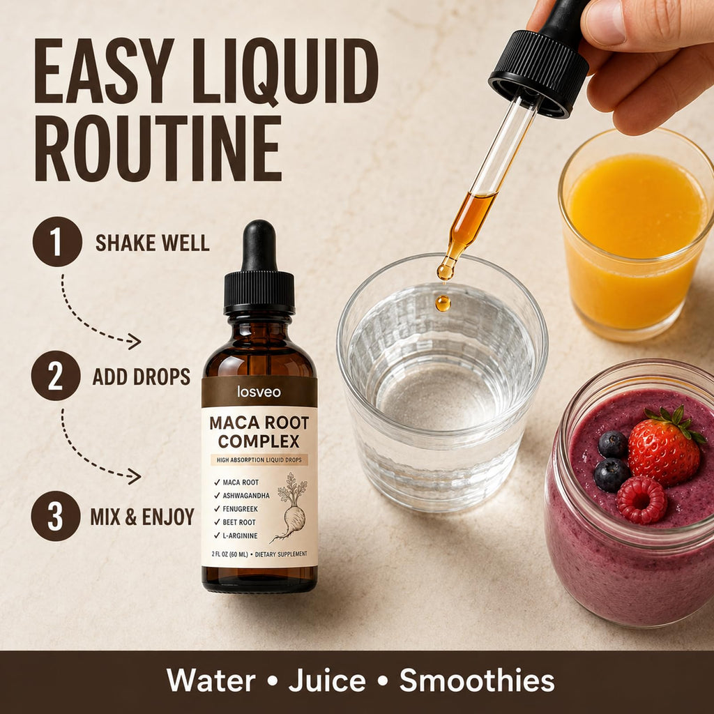 Maca Root Complex Drops with Ashwagandha, Fenugreek, Beet Root & L-Arginine, 2floz B348134