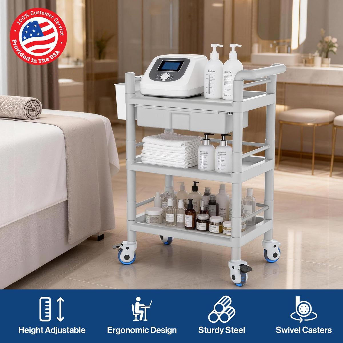 Medical Mobile Trolley Cart 3 Tier I8546