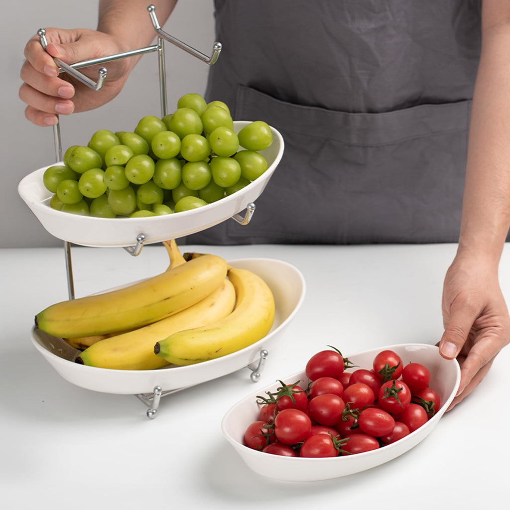 3 Tier Fruit Bowl Basket with Metal Stand F3064