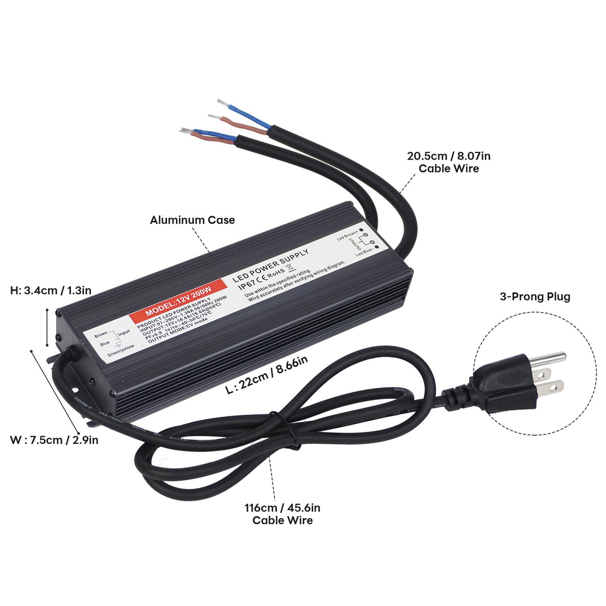 200W 12V LED Power Supply I2381
