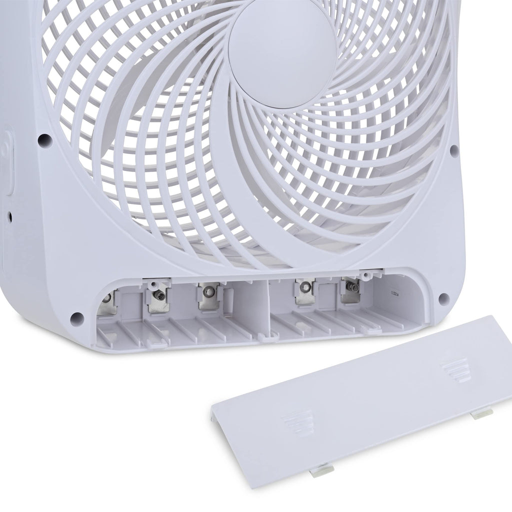 10 in Portable 2-Speed Desk Fan White H329758