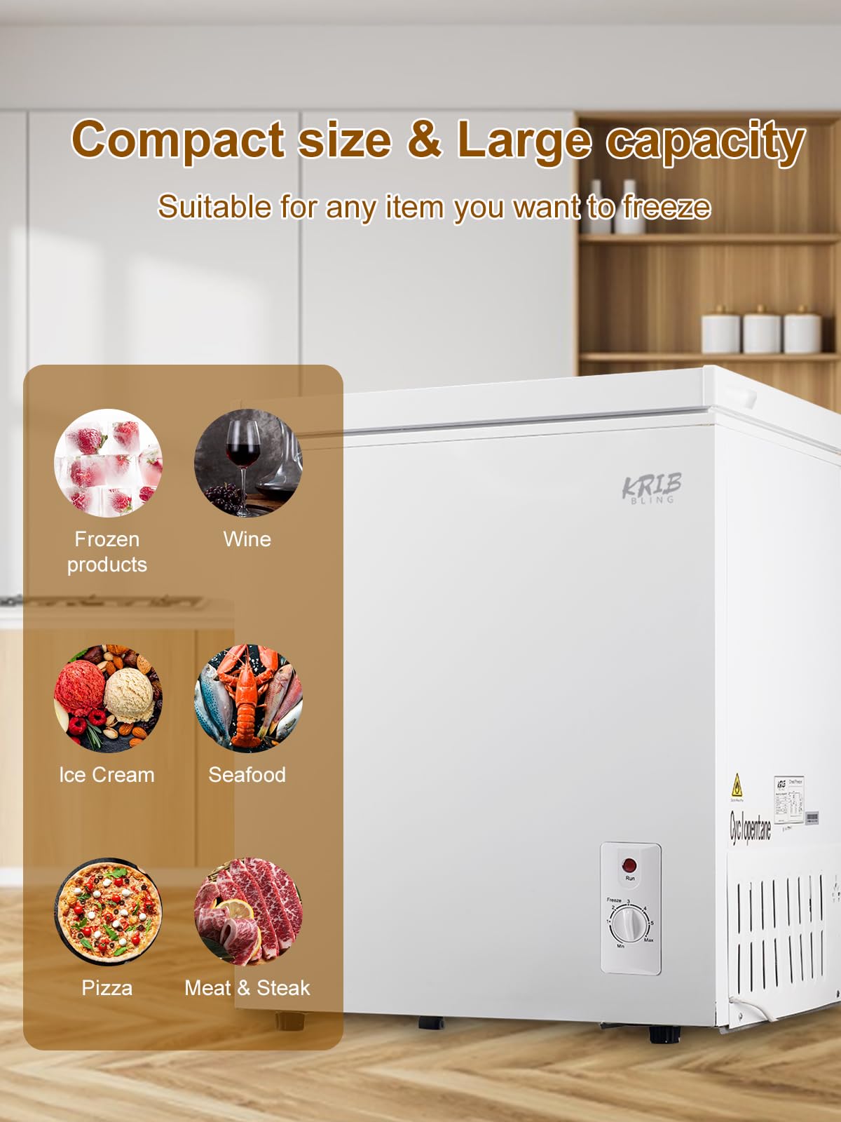 7.0 Cu.Ft White Mini Chest Freezer Q6875