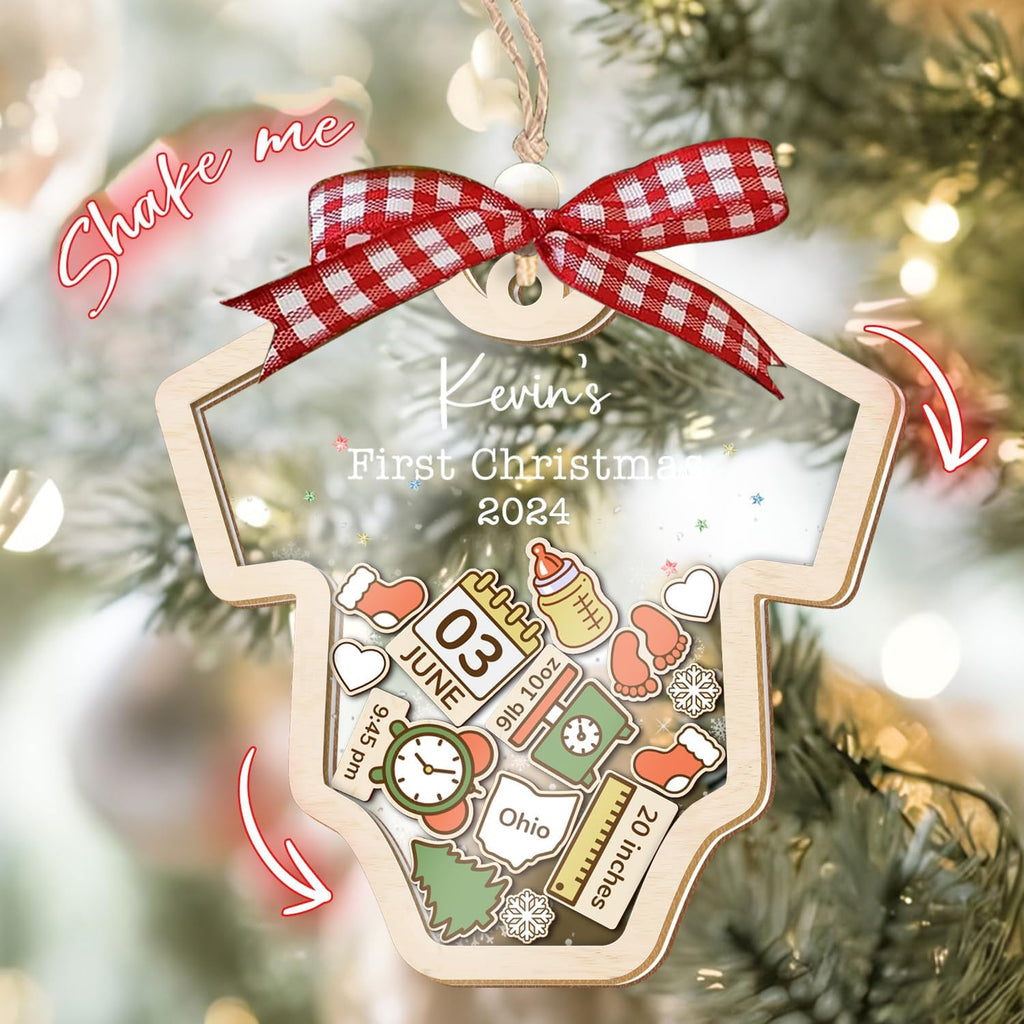 Baby's First Christmas Ornament 2026 Acrylic Wooden 5" R770