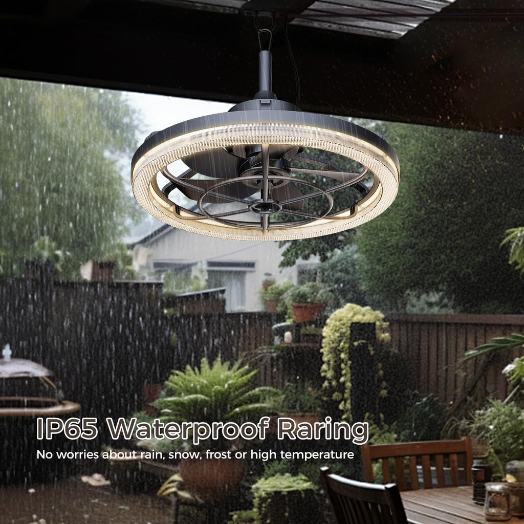 20" Outdoor Ceiling Fan with Light Q860