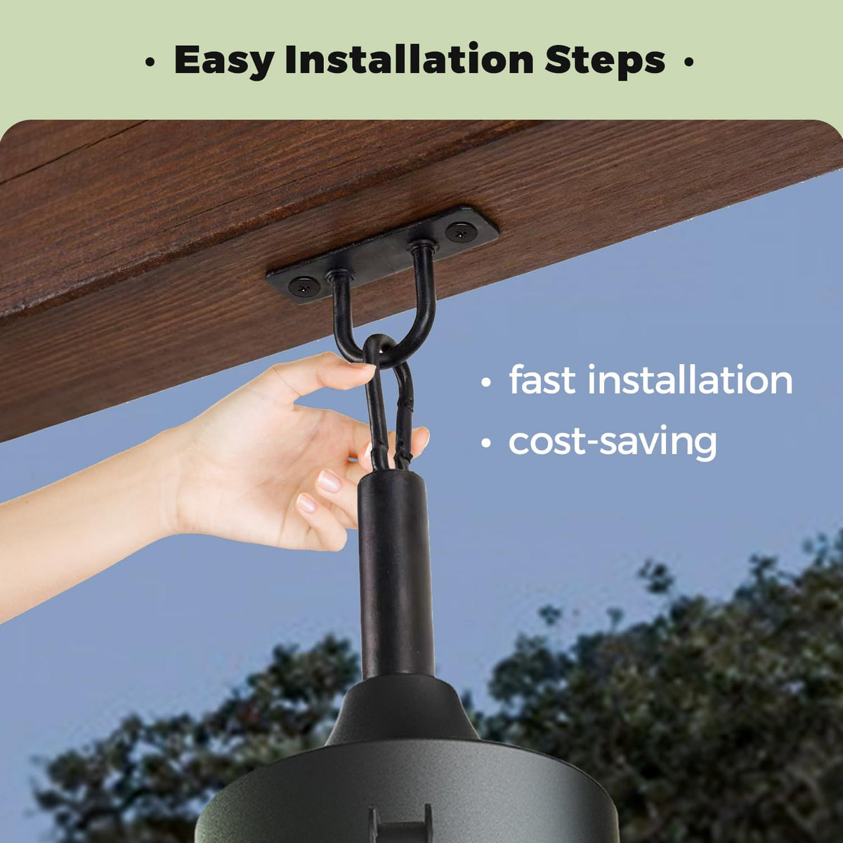 20" Outdoor Ceiling Fan with Light Q860