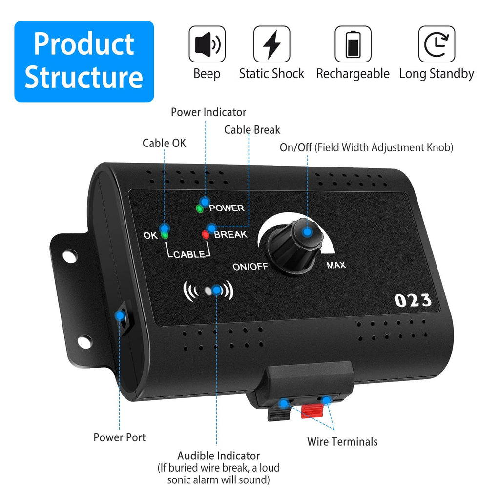 Electric Dog Fence System with 2 Waterproof Collar K34146