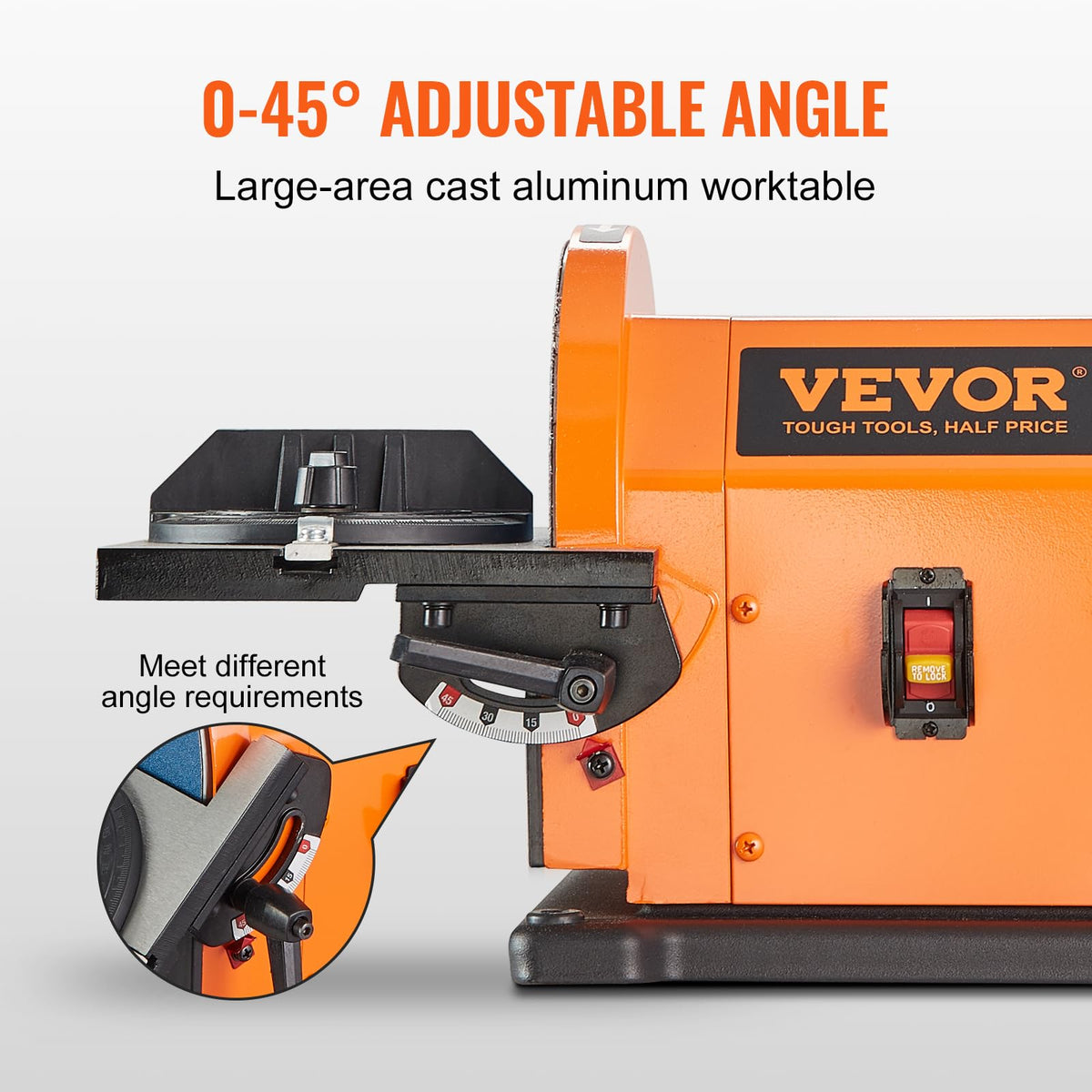 8" Disc and 4" x 36" Belt Sander with 5A Induction Motor F8292