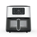 6-Quart Air Fryer with 5 Cooking Functions, Stainless Steel & Black S706