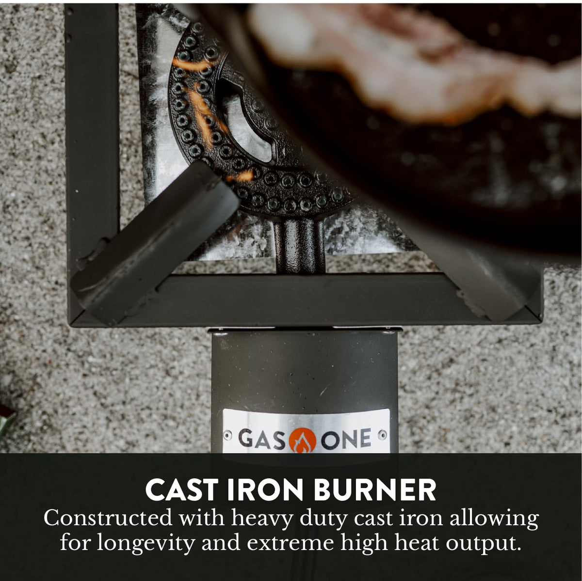High Pressure Single Propane Burner with Heat Shield S249