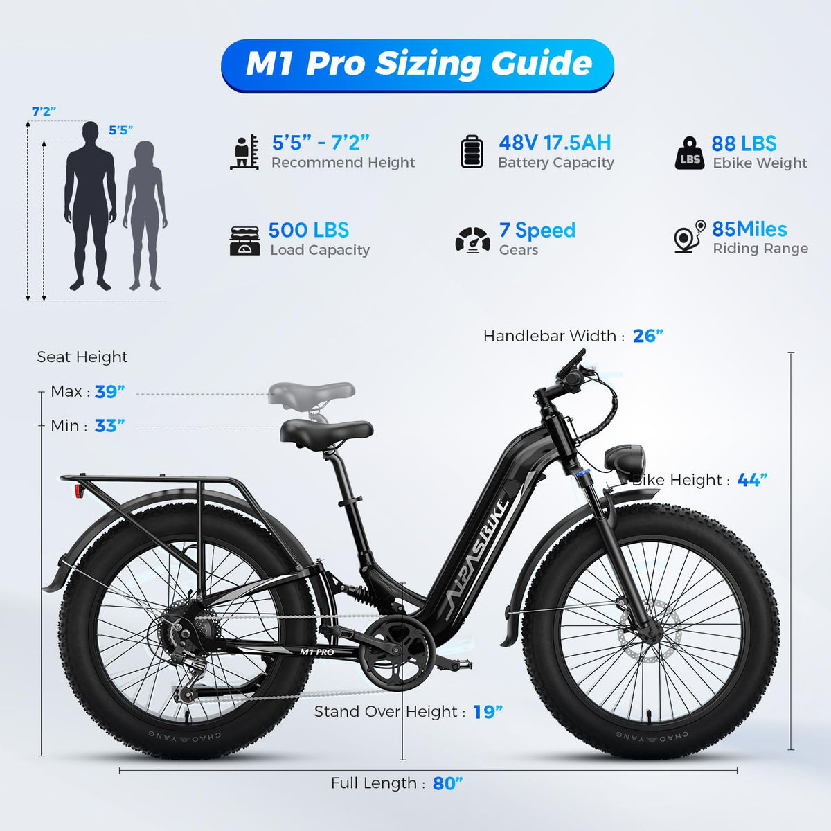 Electric Bike 26 x 4 Fat Tires X4135