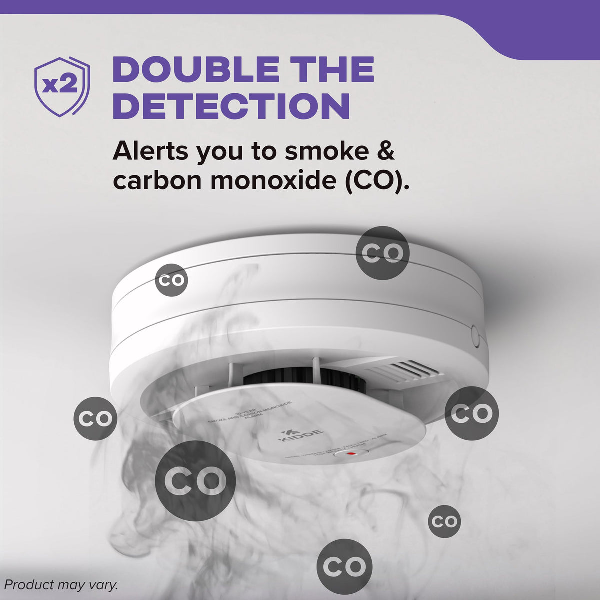 Smoke & Carbon Monoxide Detector, 10-Year Battery, 2 Pack L364878