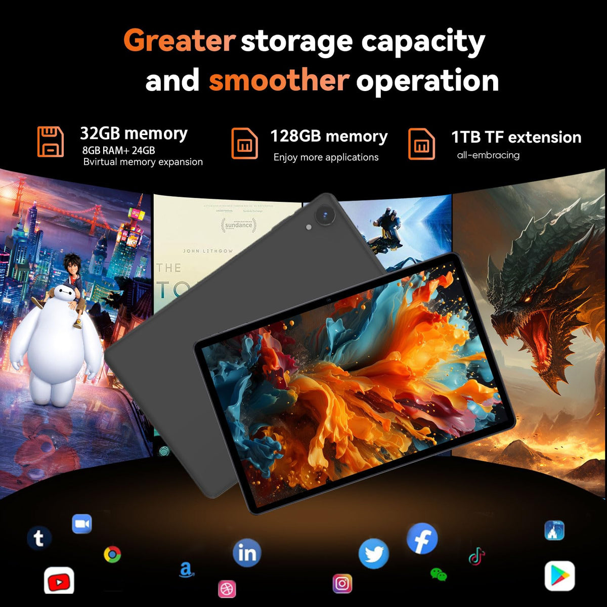 10 Inch Android 16 Tablet 32GB RAM 128GB ROM Y388596