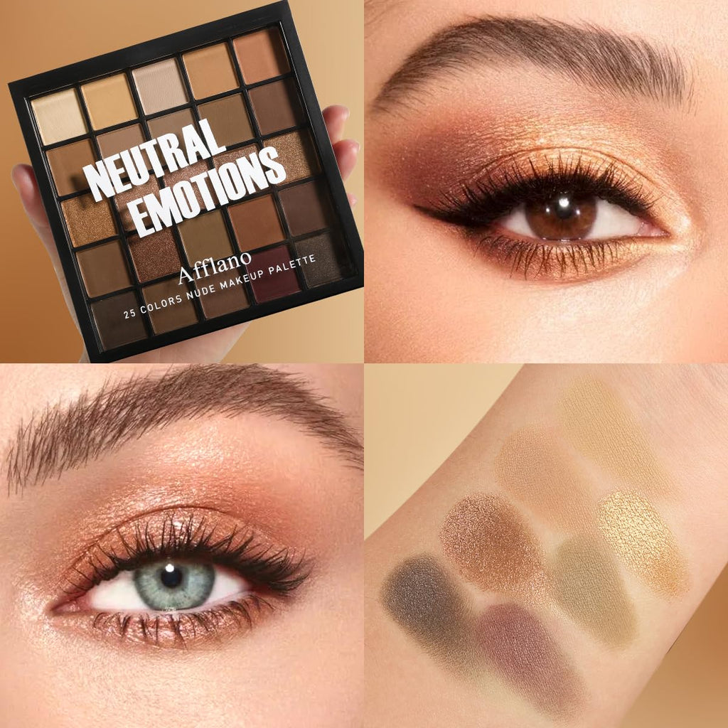 Nude Neutral Matte Shimmer 25 Shades Eyeshadow Palette O4736