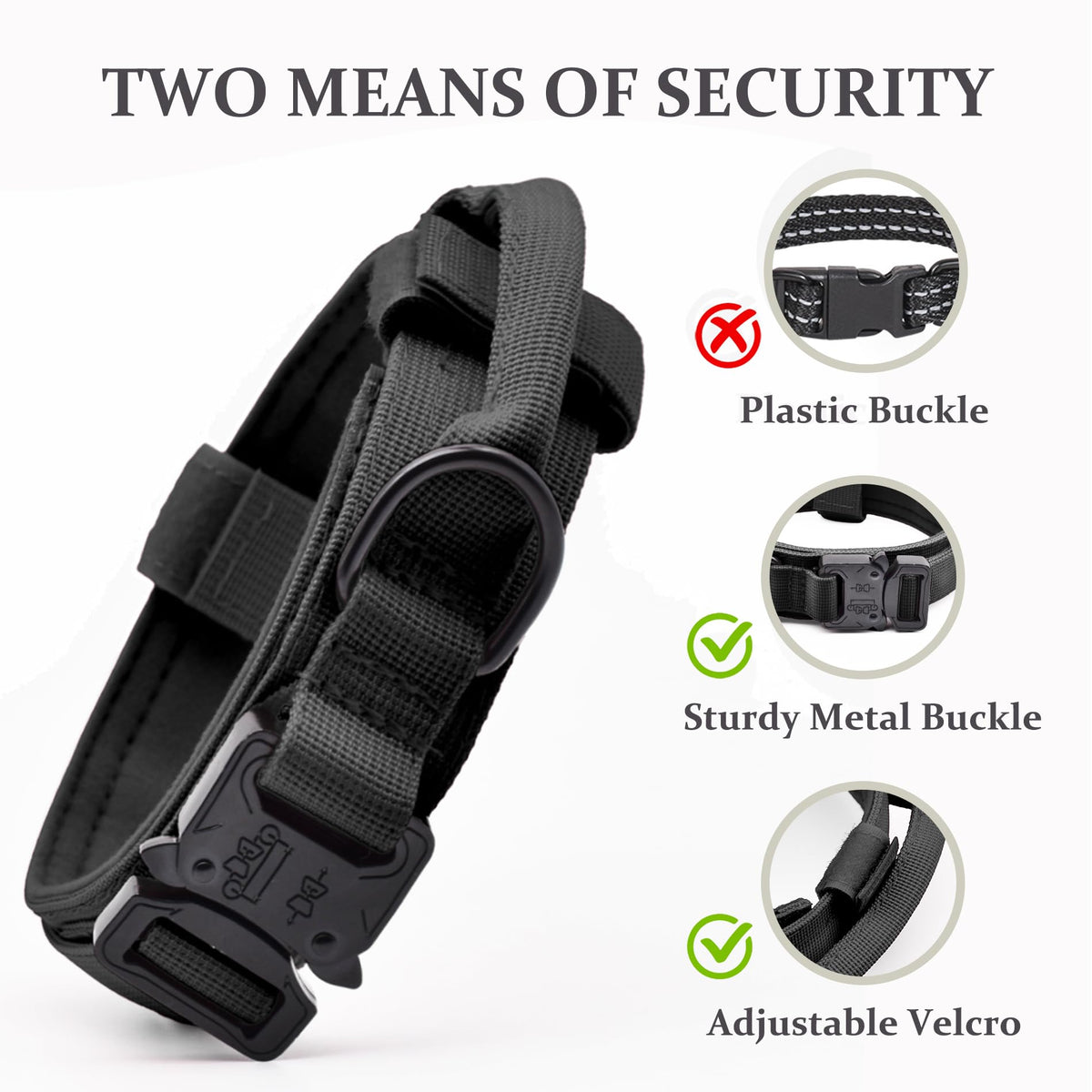 Adjustable Nylon Tactical Dog Collar W81509