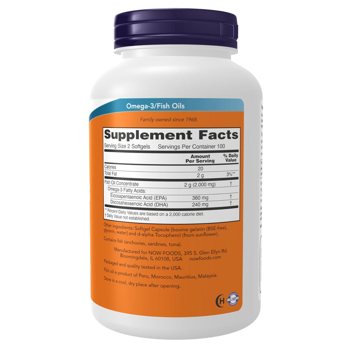 Omega-3 180 EPA / 120 DHA 200 Softgels Q945