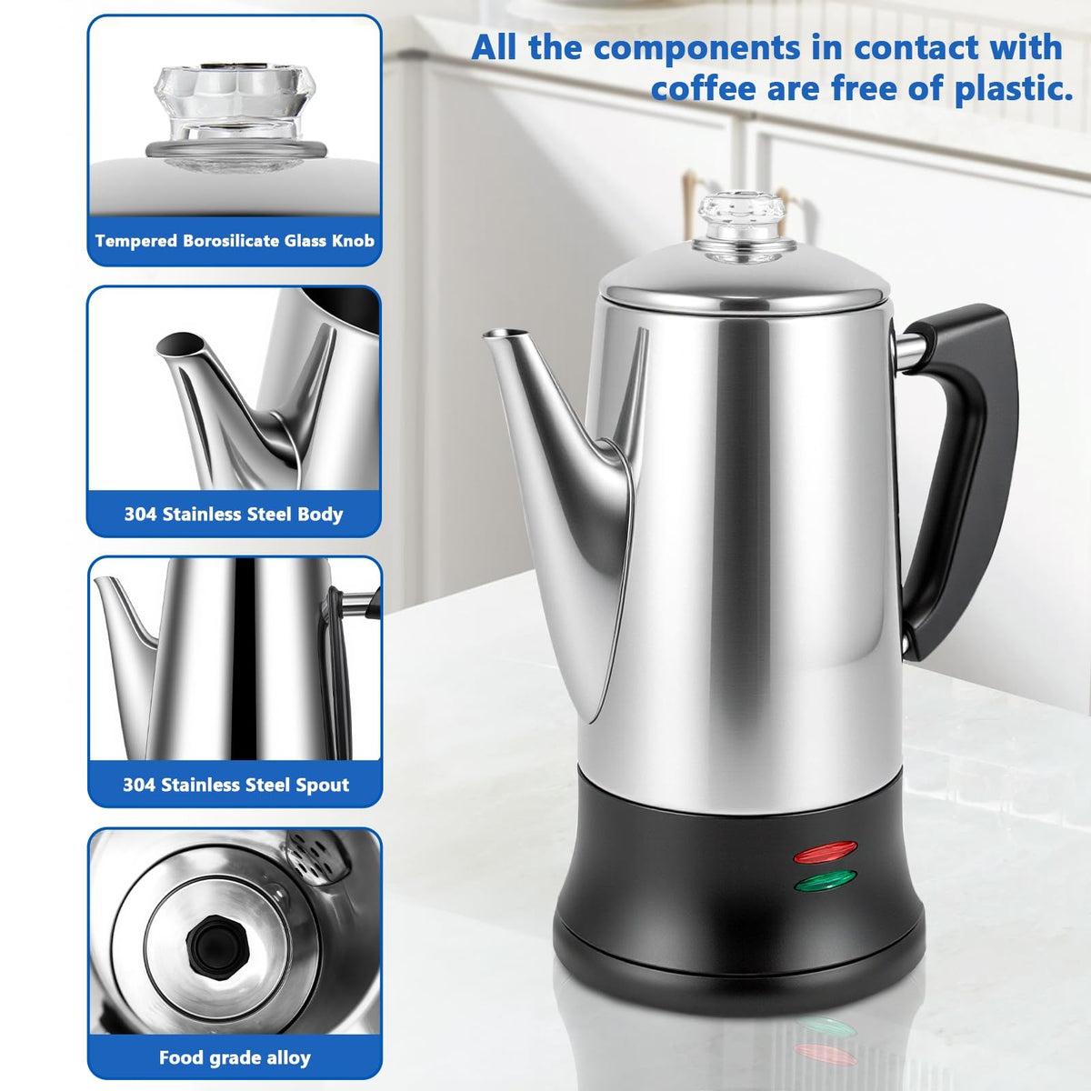 12 Cup Stainless Steel Electric Coffee Maker A917