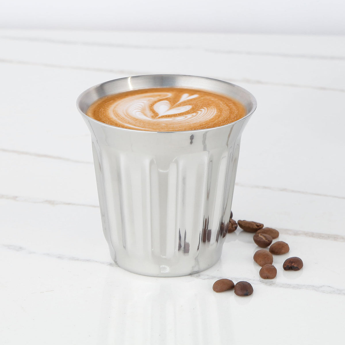 French Press 12 oz, Stainless Steel Espresso Cups 5 oz Set of 2 B53501