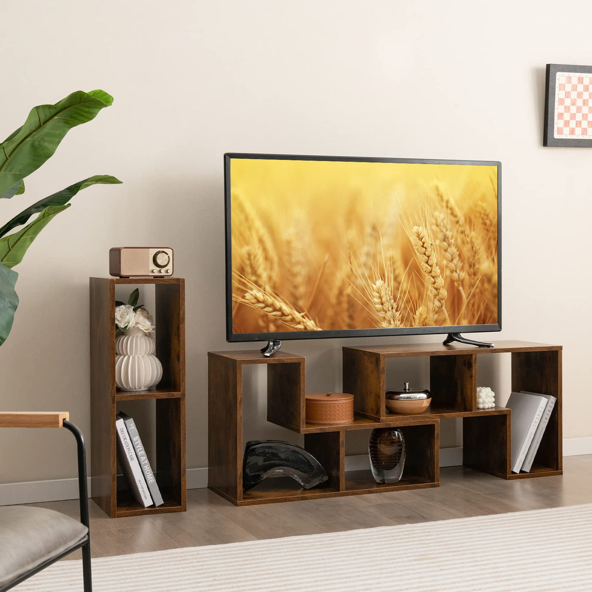 3 Piece Console TV Stand for 50-65 Inch TV O102405