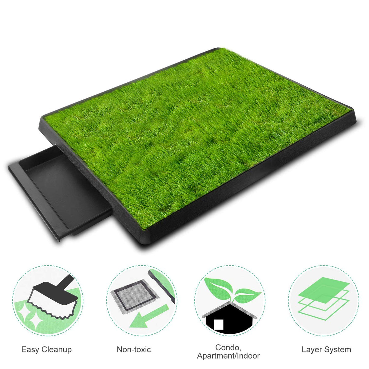Indoor Dog Potty Grass Pad with Tray V142