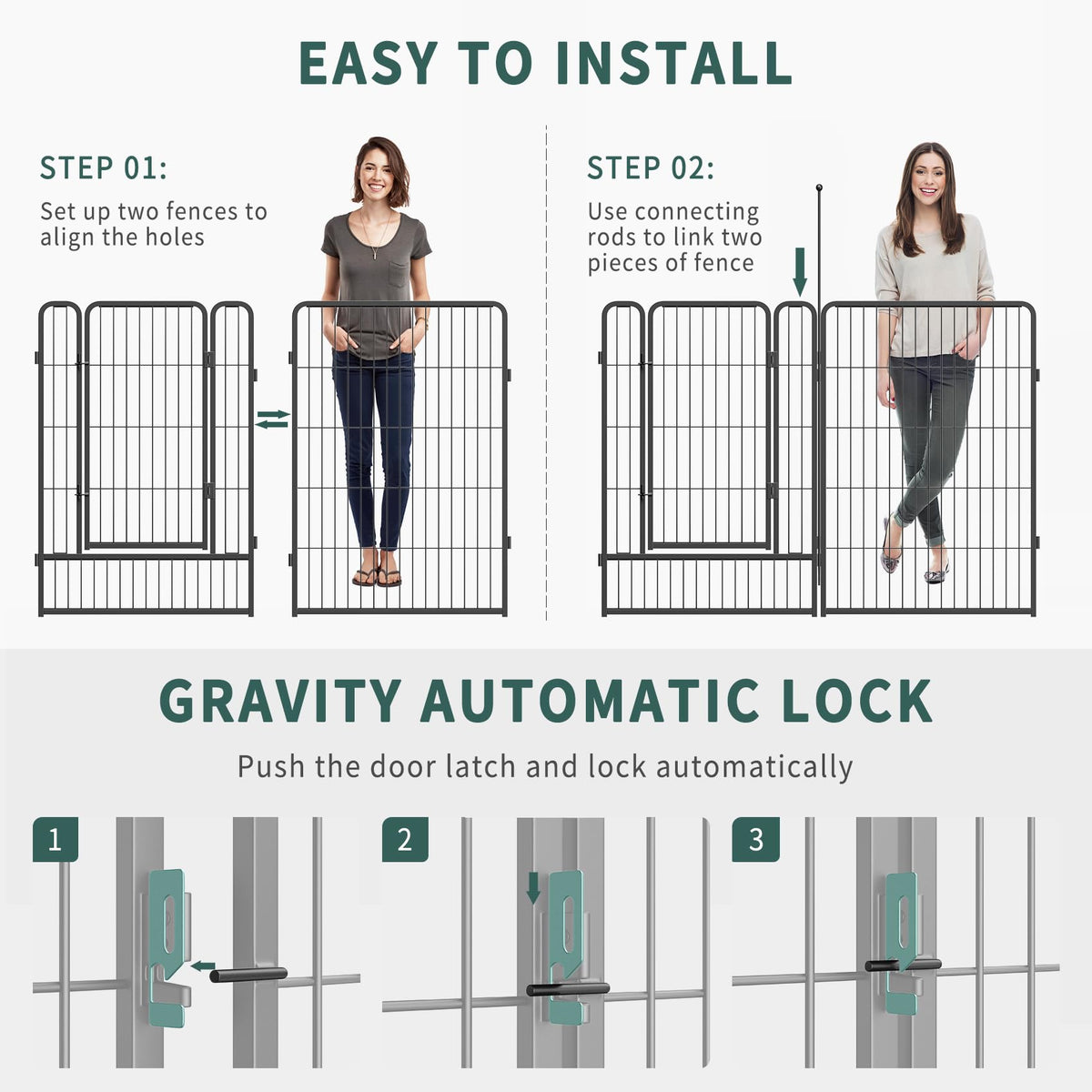 16 Panel 40" Height Dog Playpen with Doors C973