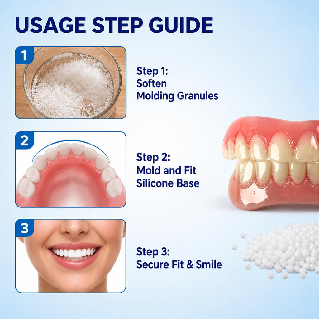 Silicone Dentures Set for Upper and Lower K8008
