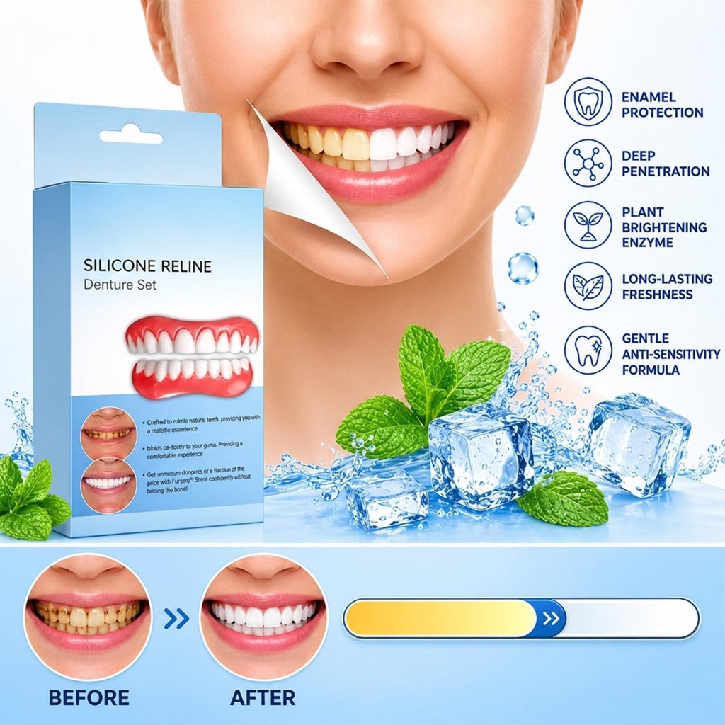 Silicone Dentures Set for Upper and Lower K8008