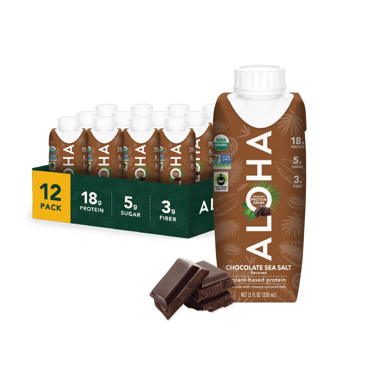 Chocolate Sea Salt Organic Plant Based Protein Drink B705247