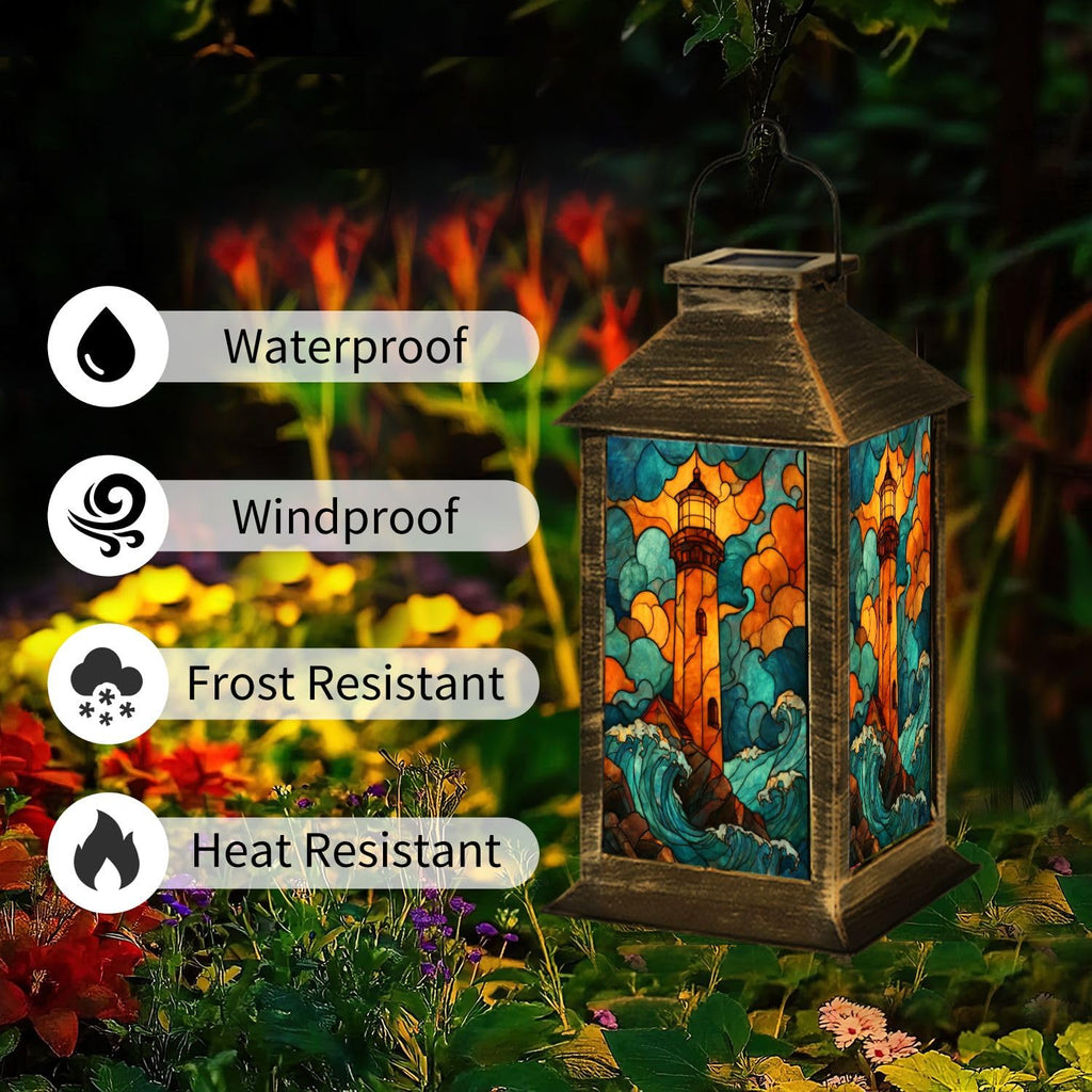 Solar Powered Outdoor Waterproof Hanging Lantern Y707822