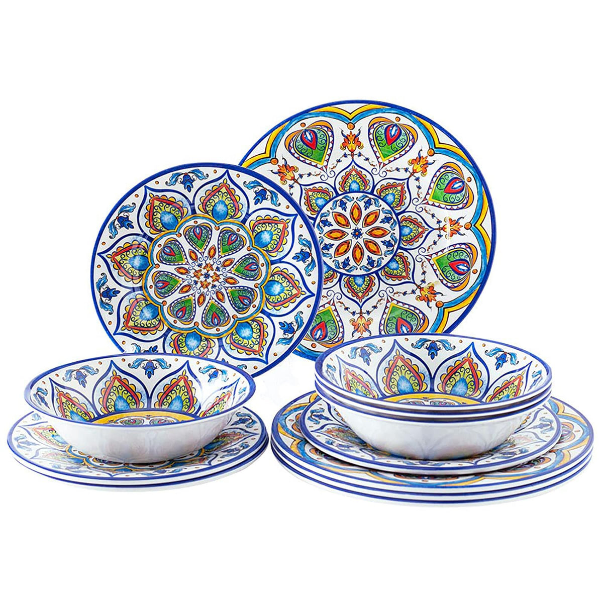 12 Pcs Melamine Dinnerware Set V32252