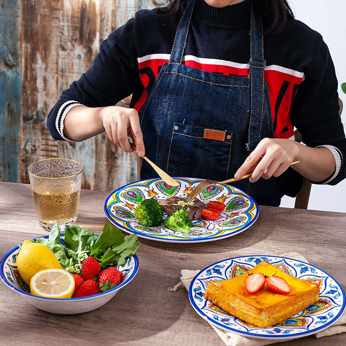 12 Pcs Melamine Dinnerware Set V32252