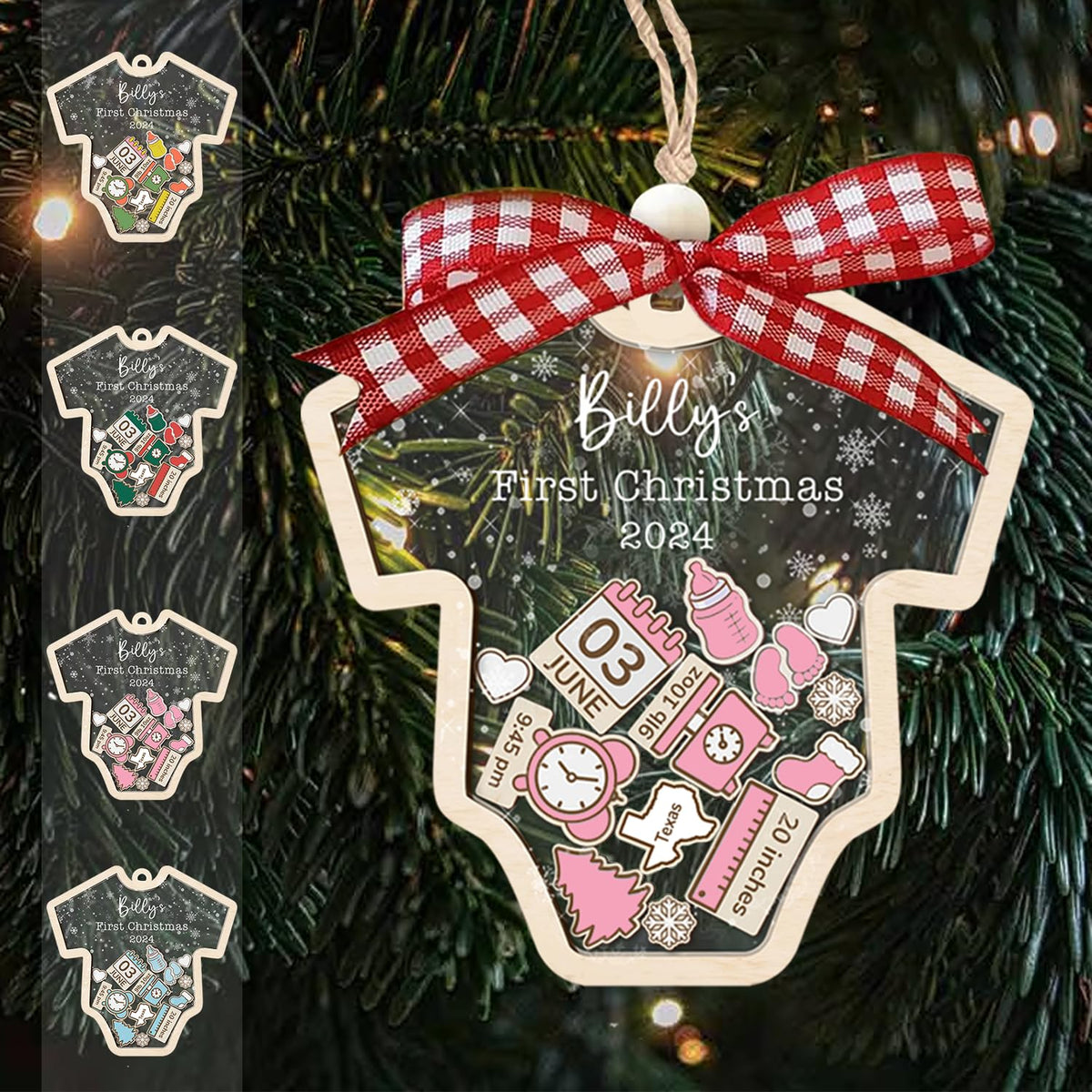 Baby's First Christmas Ornament 2026 Acrylic Wooden 5" R770
