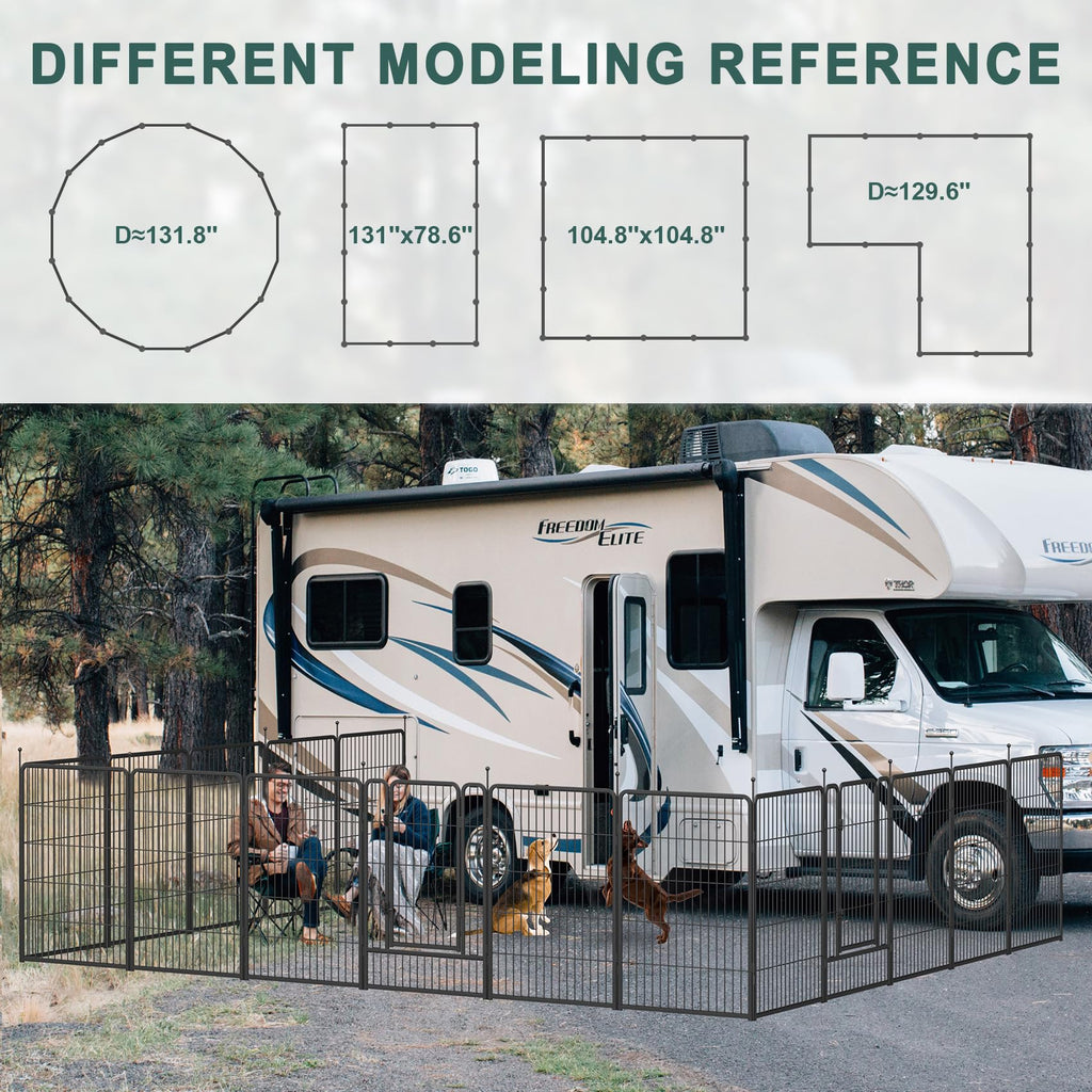 16 Panel 40" Height Dog Playpen with Doors C973
