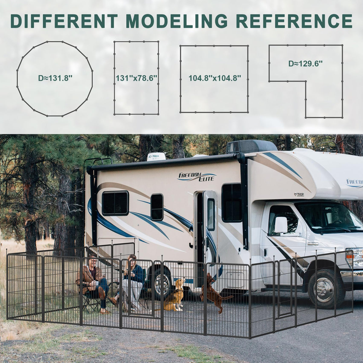 16 Panel 40" Height Dog Playpen with Doors C973