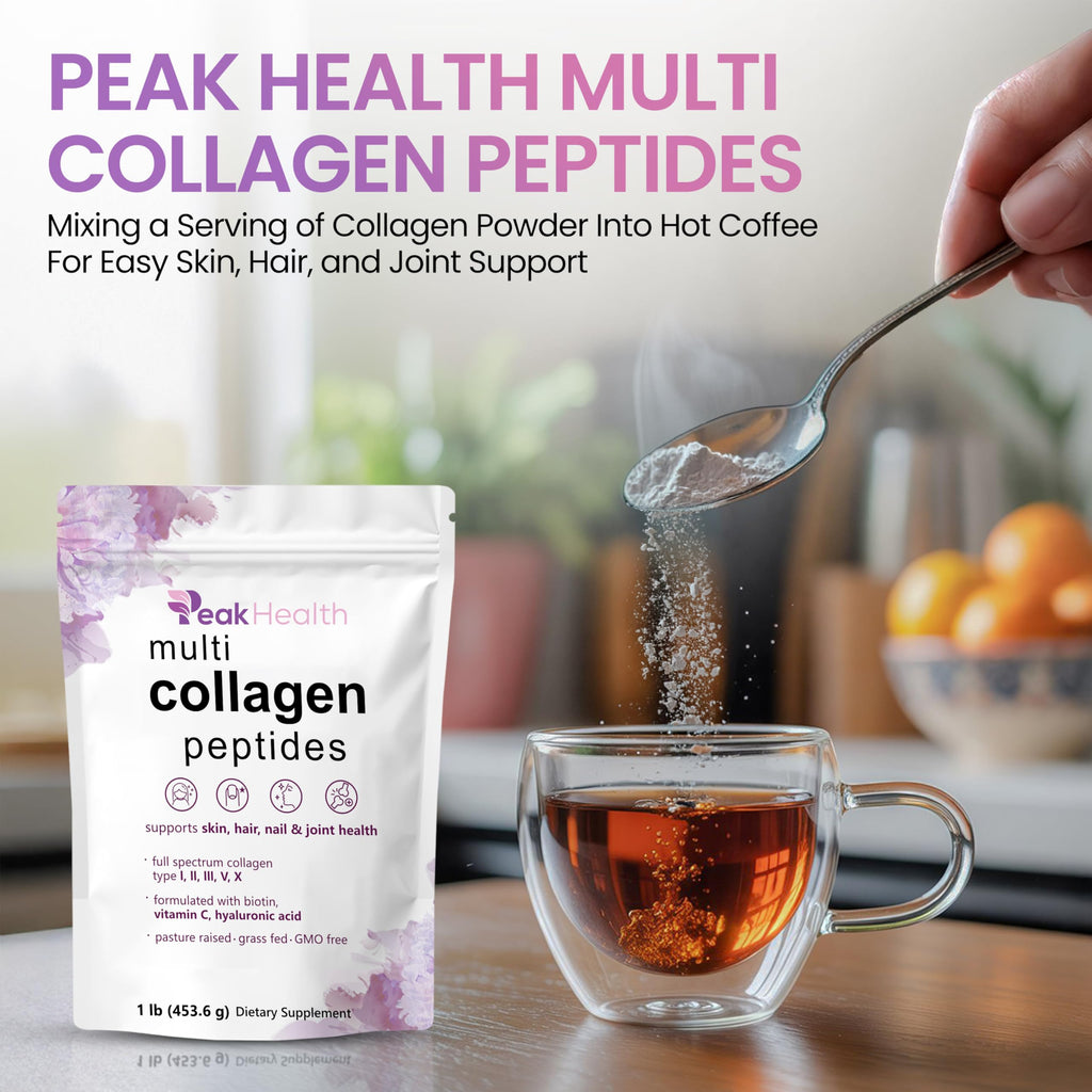 Multi Collagen Peptides Powder 1lb Types I II III V X R4461