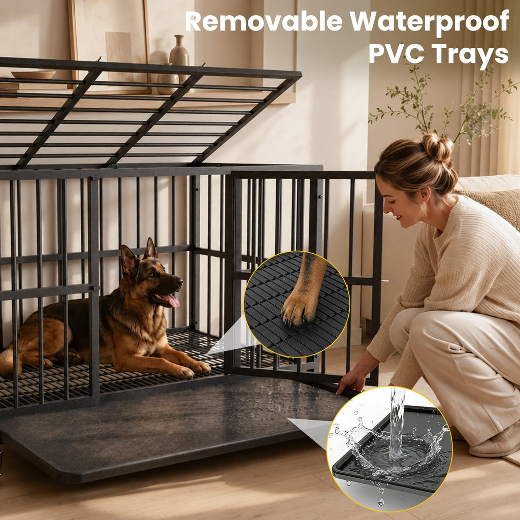 48 Inch Heavy Duty Black Dog Crate Z457069