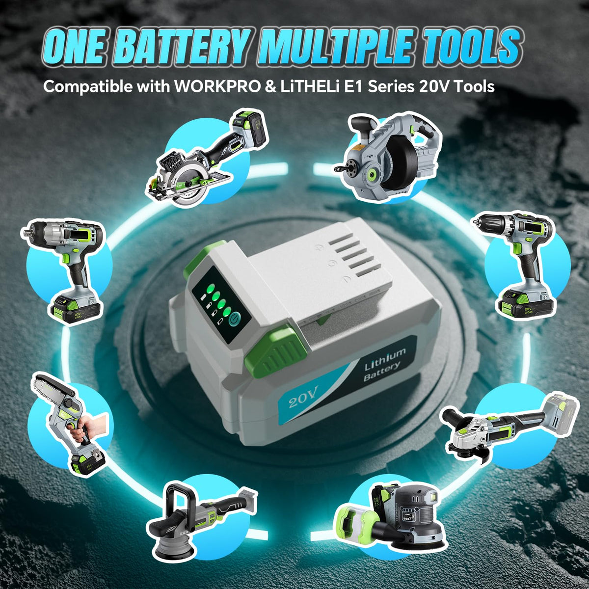 20V 4.0Ah Rechargeable Lithium Battery X653