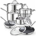 12-Piece Multi-Ply Clad Stainless Steel Cookware Set X172919