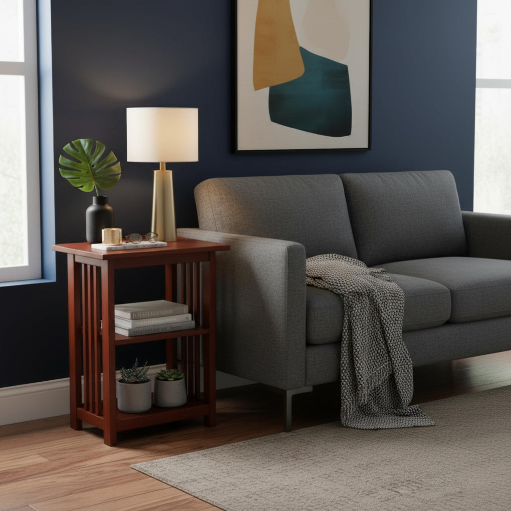 Cherry 3-Tier End Table M563003