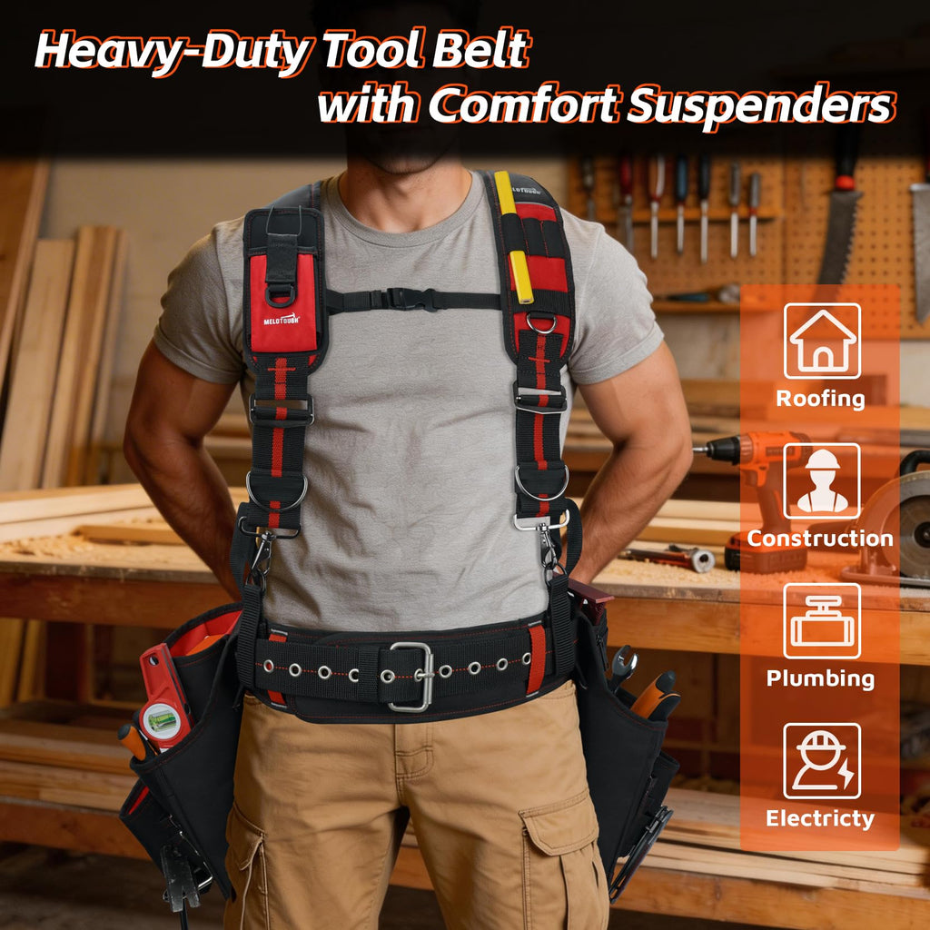 Tool Belt with Suspenders and Tool Pouch H13413