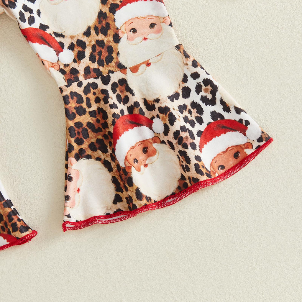 Christmas Baby Girl Outfit Romper Flared Pants Headband T840